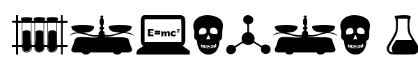 Science Icons font preview